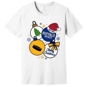 Merry Christmas Buffalo Hockey Est 1970 Premium T-Shirt