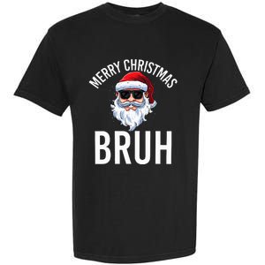 Merry Christmas Bruh Meme Funny Saying For Brother Garment-Dyed Heavyweight T-Shirt