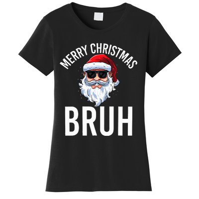 Merry Christmas Bruh Meme Funny Saying For Brother Women's T-Shirt