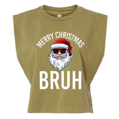 Merry Christmas Bruh Meme Funny Saying For Brother Garment-Dyed Women's Muscle Tee