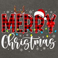 Merry Christmas Buffalo Plaid Red Santa Family Matching Xmas Cotton Canvas Backpack