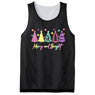 Merry Christmas Bright Christmas Tree Light Colorful Glowing Mesh Reversible Basketball Jersey Tank