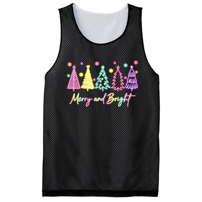 Merry Christmas Bright Christmas Tree Light Colorful Glowing Mesh Reversible Basketball Jersey Tank