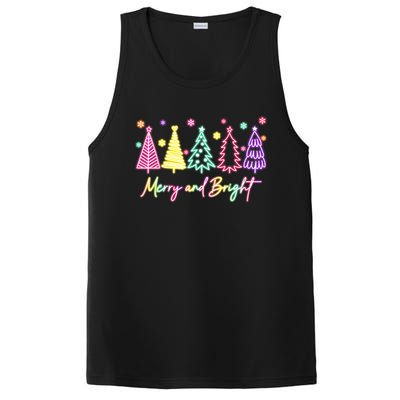 Merry Christmas Bright Christmas Tree Light Colorful Glowing PosiCharge Competitor Tank