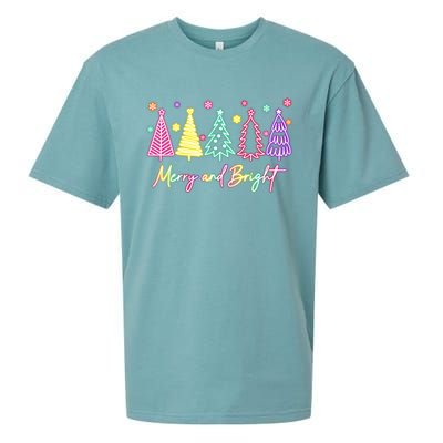 Merry Christmas Bright Christmas Tree Light Colorful Glowing Sueded Cloud Jersey T-Shirt