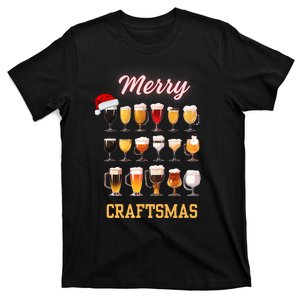 Merry Craftsmas Beer Funny Happy Christmas For Beer Lover T-Shirt