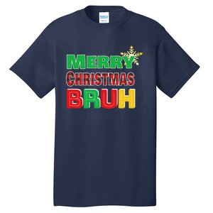 Merry Christmas Bruh Meme Funny Greeting Tall T-Shirt