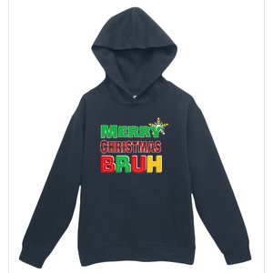 Merry Christmas Bruh Meme Funny Greeting Urban Pullover Hoodie