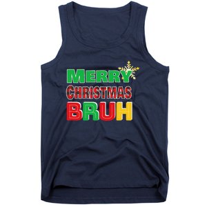 Merry Christmas Bruh Meme Funny Greeting Tank Top