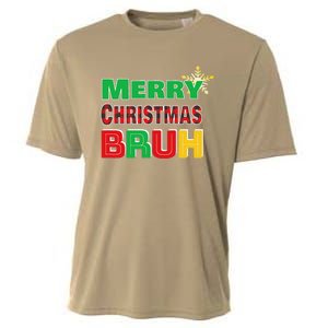 Merry Christmas Bruh Meme Funny Greeting Cooling Performance Crew T-Shirt