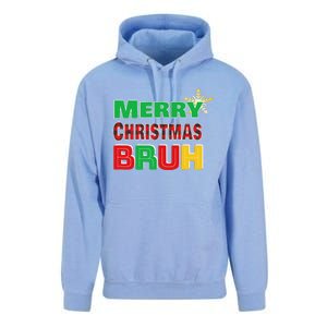 Merry Christmas Bruh Meme Funny Greeting Unisex Surf Hoodie