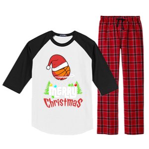 Merry Christmas Basketball Player Christmas Xmas Funny Gift Raglan Sleeve Pajama Set