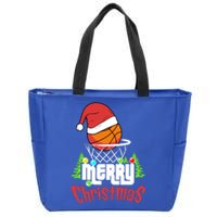 Merry Christmas Basketball Player Christmas Xmas Funny Gift Zip Tote Bag