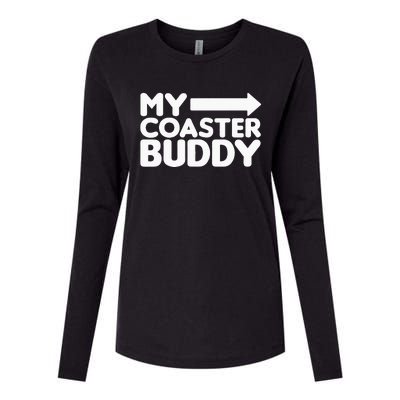 My Coaster Buddy Set 12 Pointing Right Roller Coaster Womens Cotton Relaxed Long Sleeve T-Shirt