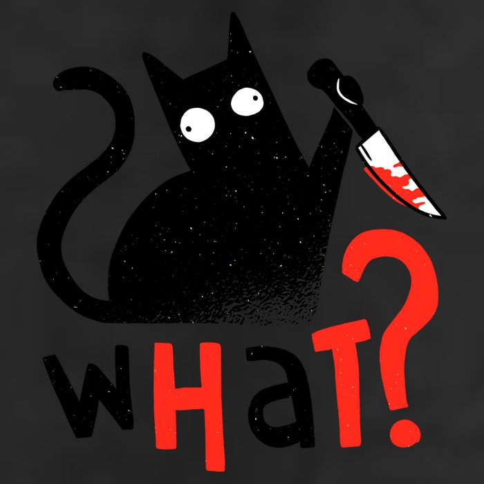 Murder Cat Bloody Knife What? Funny Humor Cats 11oz C Handle Ceramic Mug