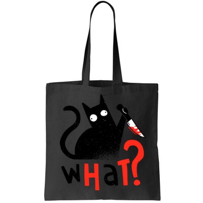 Murder Cat Bloody Knife What? Funny Humor Cats Bag