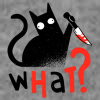 Murder Cat Bloody Knife What? Funny Humor Cats Baby Bodysuit