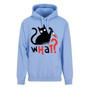 Murder Cat Bloody Knife What? Funny Humor Cats Unisex Surf Hoodie