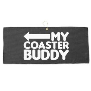 My Coaster Buddy Set 22 Pointing Left Roller Coaster Large Microfiber Waffle Golf Towel