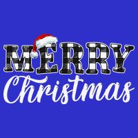 Merry Christmas Buffalo Plaid Black And White Santa Hat Xmas Premium T-Shirt