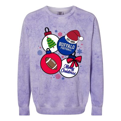 Merry Christmas Buffalo Football Est 1959 Colorblast Crewneck Sweatshirt