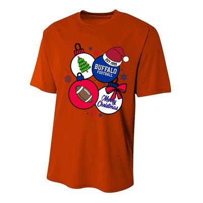 Merry Christmas Buffalo Football Est 1959 Performance Sprint T-Shirt