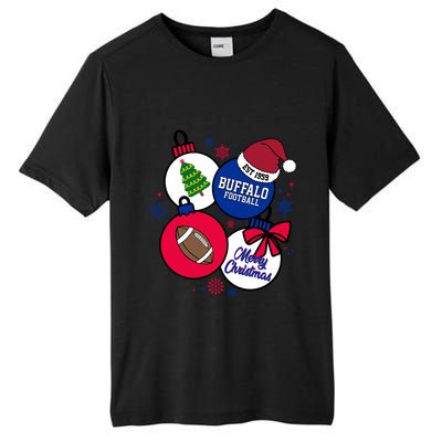 Merry Christmas Buffalo Football Est 1959 Tall Fusion ChromaSoft Performance T-Shirt