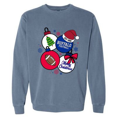 Merry Christmas Buffalo Football Est 1959 Garment-Dyed Sweatshirt