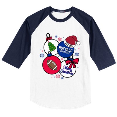 Merry Christmas Buffalo Football Est 1959 Baseball Sleeve Shirt