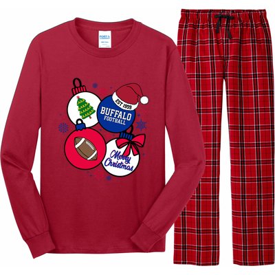 Merry Christmas Buffalo Football Est 1959 Long Sleeve Pajama Set