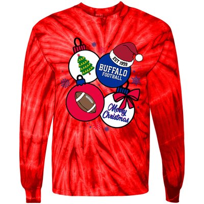 Merry Christmas Buffalo Football Est 1959 Tie-Dye Long Sleeve Shirt