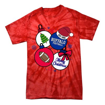 Merry Christmas Buffalo Football Est 1959 Tie-Dye T-Shirt