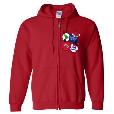 Merry Christmas Buffalo Football Est 1959 Full Zip Hoodie