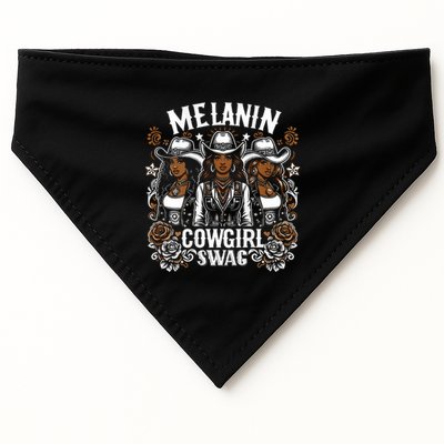 Melanin Cowgirls Black History African Melanin Cowgirl Swag USA-Made Doggie Bandana