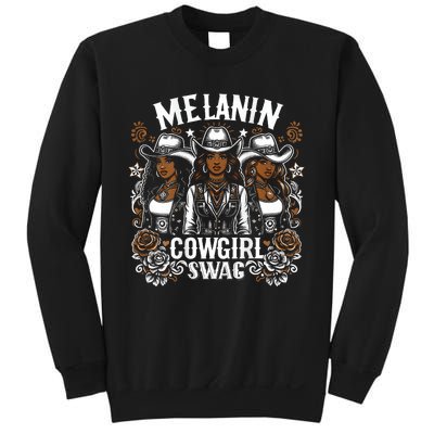 Melanin Cowgirls Black History African Melanin Cowgirl Swag Sweatshirt