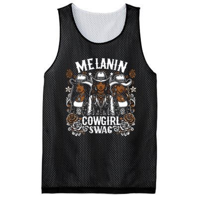 Melanin Cowgirls Black History African Melanin Cowgirl Swag Mesh Reversible Basketball Jersey Tank