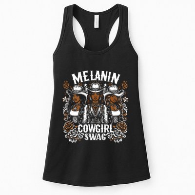 Melanin Cowgirls Black History African Melanin Cowgirl Swag Womens Tank Top