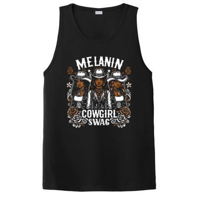 Melanin Cowgirls Black History African Melanin Cowgirl Swag PosiCharge Competitor Tank