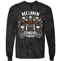 Melanin Cowgirls Black History African Melanin Cowgirl Swag Tie-Dye Long Sleeve Shirt