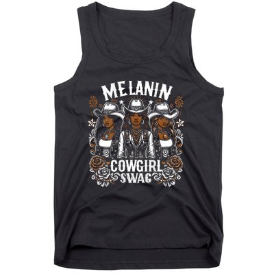 Melanin Cowgirls Black History African Melanin Cowgirl Swag Tank Top