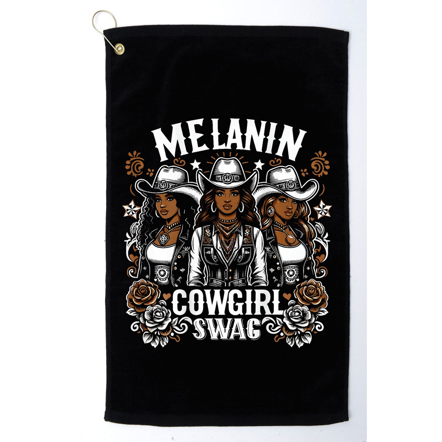 Melanin Cowgirls Black History African Melanin Cowgirl Swag Golf Towel