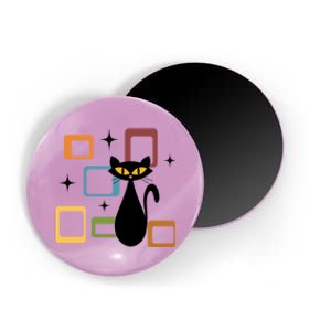 Mid Century Black Cat Magnet