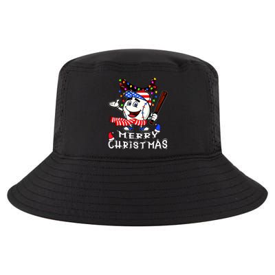 Merry Christmas Baseball Player Cool Comfort Performance Bucket Hat