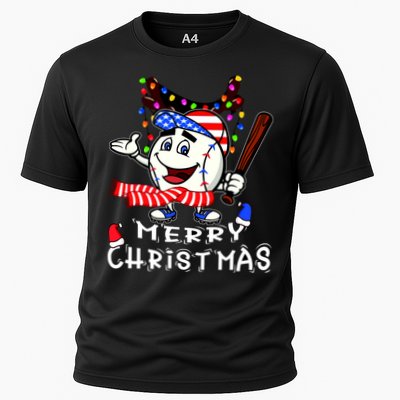 Merry Christmas Baseball Player Performance Shirt