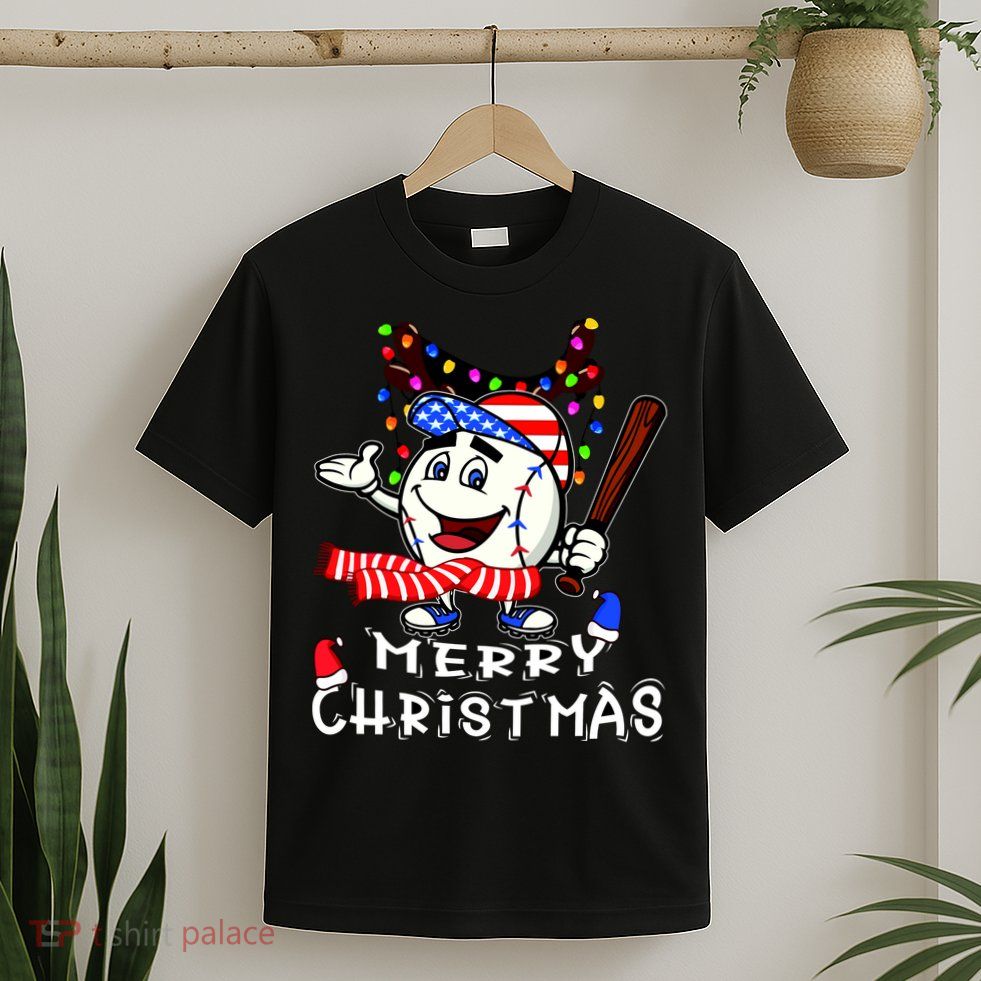 Merry Christmas Baseball Player T-Shirt