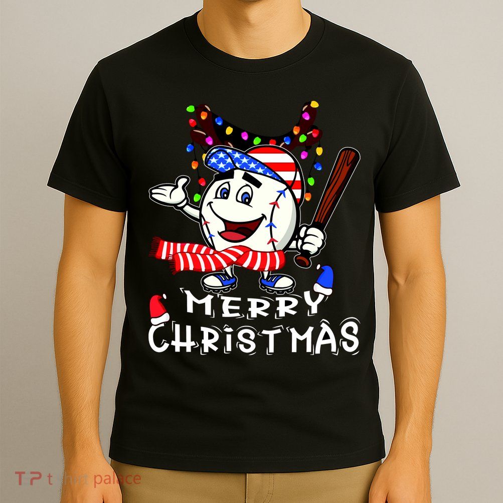 Merry Christmas Baseball Player T-Shirt