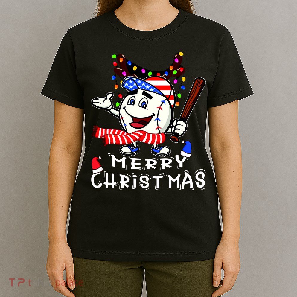 Merry Christmas Baseball Player T-Shirt