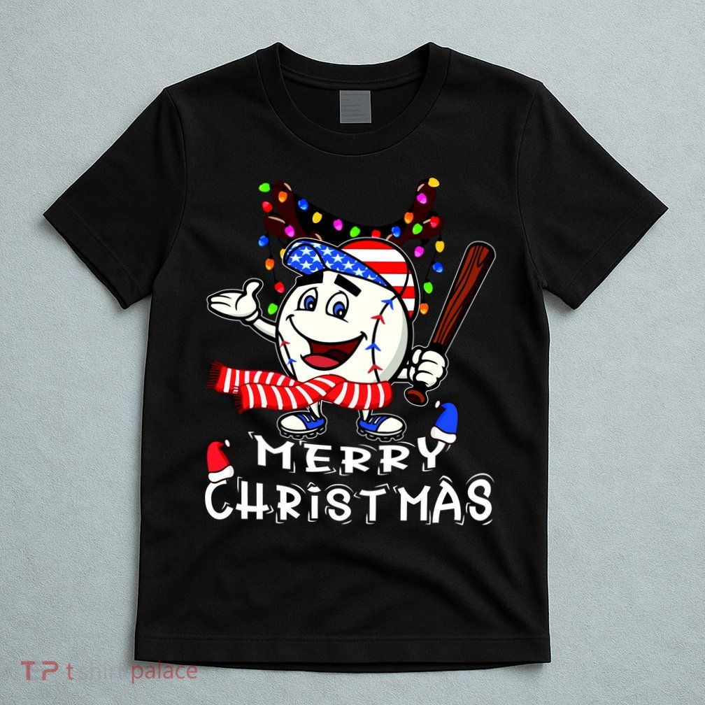 Merry Christmas Baseball Player T-Shirt