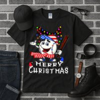 Merry Christmas Baseball Player Tall T-Shirt