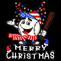 Merry Christmas Baseball Player Tall T-Shirt